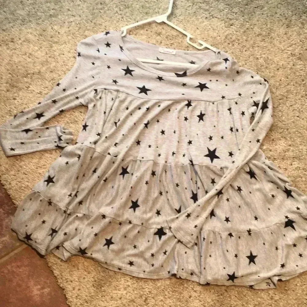 Maroni tiered babydoll top b4